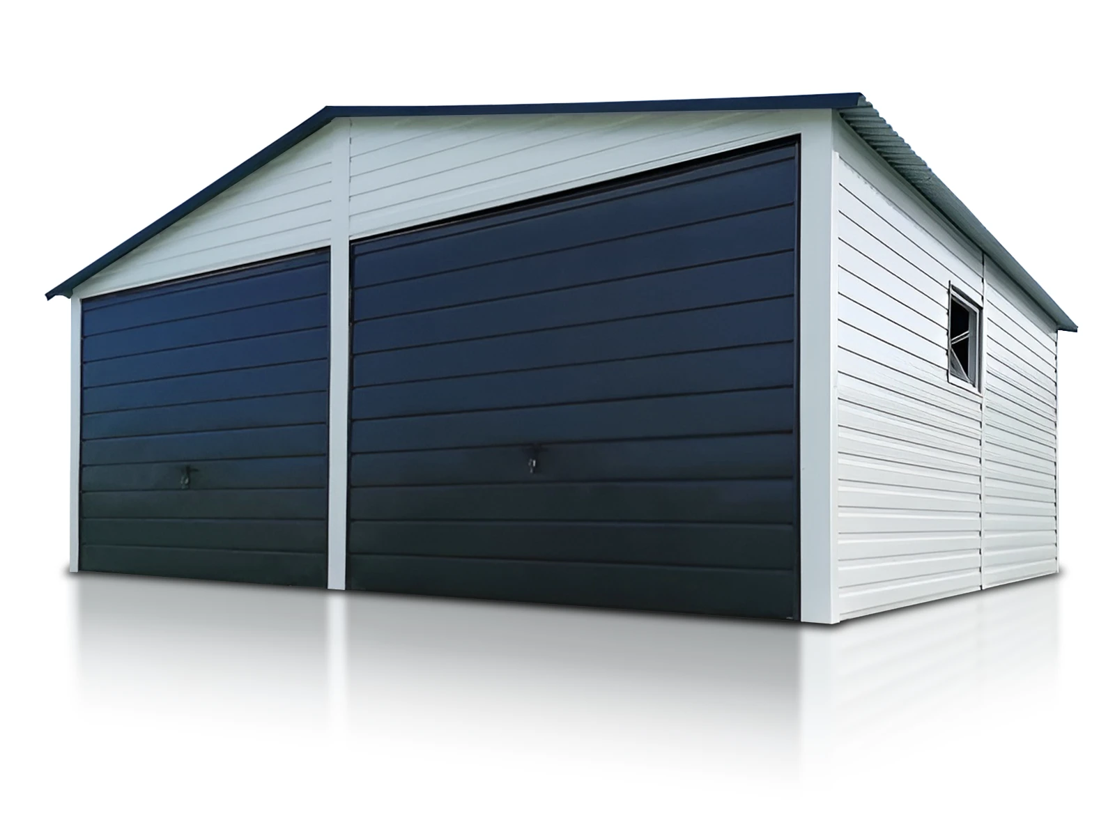 Doppelgarage 6x5m weiß Satteldach