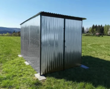 Gerätehaus aus Blech 200 x 300 cm Pultdach Zink