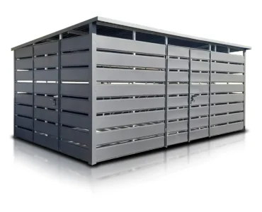 Mülltonnenboxen 500 x 300 cm Pultdach Doppelflügeltor zweite Wahl