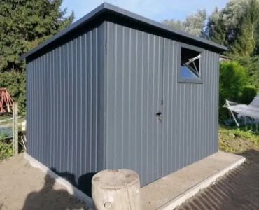 Gerätehaus 300 x 300 cm Pultdach Graphit