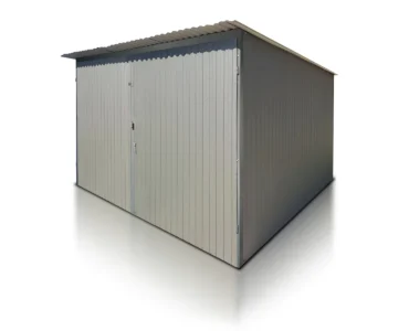 Einzelgarage aus Blech 300 x 300 cm Graphit