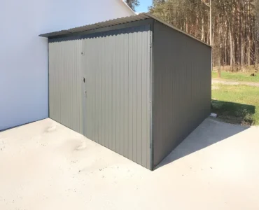 Einzelgarage aus Blech 300 x 300 cm Graphit