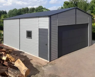 Halle aus Blech 600 x 850 cm Carport Lager oderne
