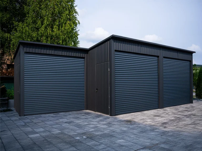 Halle Lager Dreifache Blechgarage