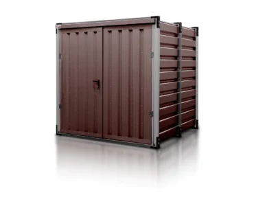 Lagercontainer 2 m Dunkelbraun RAL 8017