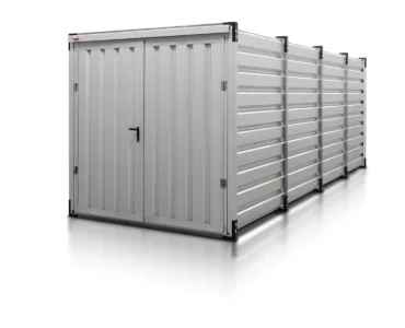 Lagercontainer aus Blech Lagercontainer 6 m Aluminium RAL 9006