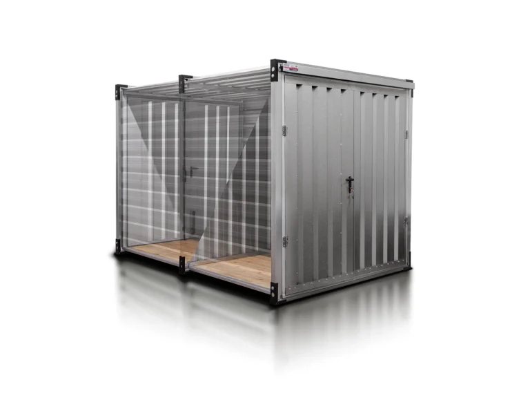 Lagercontainer 3 m mit Trennwand Antracite