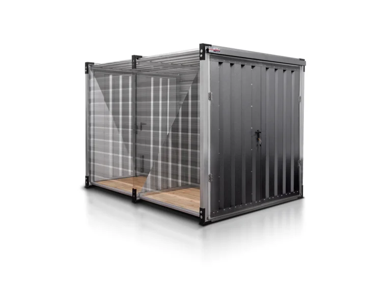 Lagercontainer 3 m mit Trennwand Dunkelbraun