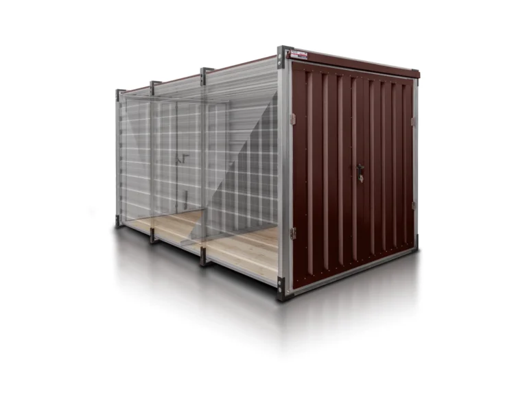 Lagercontainer 5 m mit Trennwand Weiss