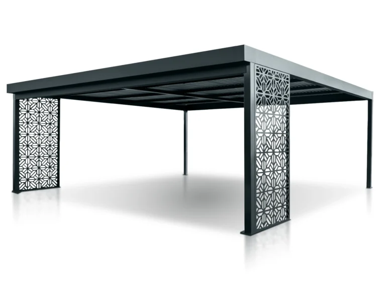 Carport mit Lochblech-Paneelen – Unterstand 6×6 m