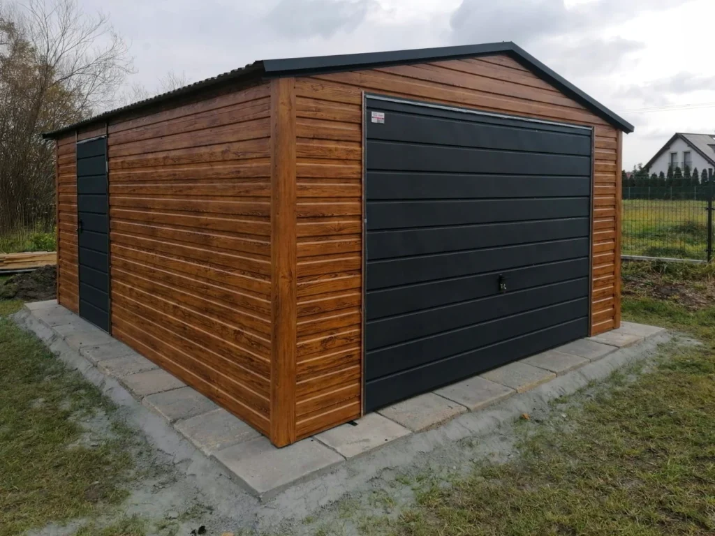 Blechgarage MIASTO mit Satteldach 2