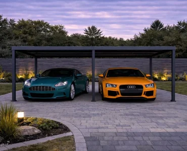 Carports Carport 6x6 Aluminium Autoüberdachung