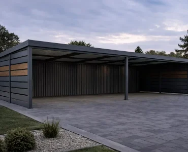 Carports Carport 12×5 Aluminium Autoüberdachung