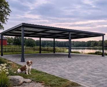 Carports Carport 10×5 Aluminium Autoüberdachung