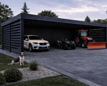 Carports Carport 7x5 Aluminium Autoüberdachung