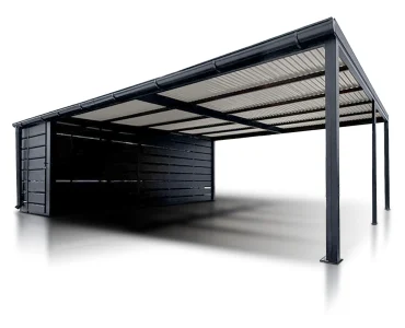 Carports Carport mit Abstellraum - Autoüberdachung 7.5x5.5