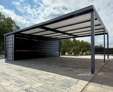 Carports Carport mit Abstellraum - Autoüberdachung 7.5x5.5