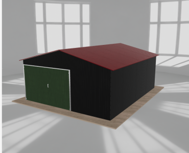 Carports Blechgarage 5x6 m, für ein Auto, Satteldach, Schwarz